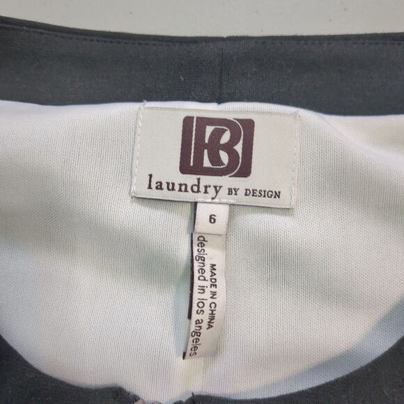 Laundry by Design Women green black Casual Dress 6 front zipper detailing - Picture 6 of 6